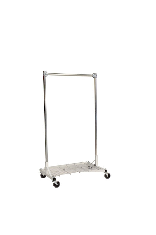 Quality Fabricators¨ Heavy Duty Garment Z-Rack : Bottom Shelf- 3' Base -  ClothesRacks