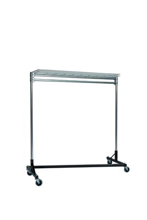 Quality Fabricators Heavy Duty Garment Z Rack Top Shelf 5 Base x 5 Uprights