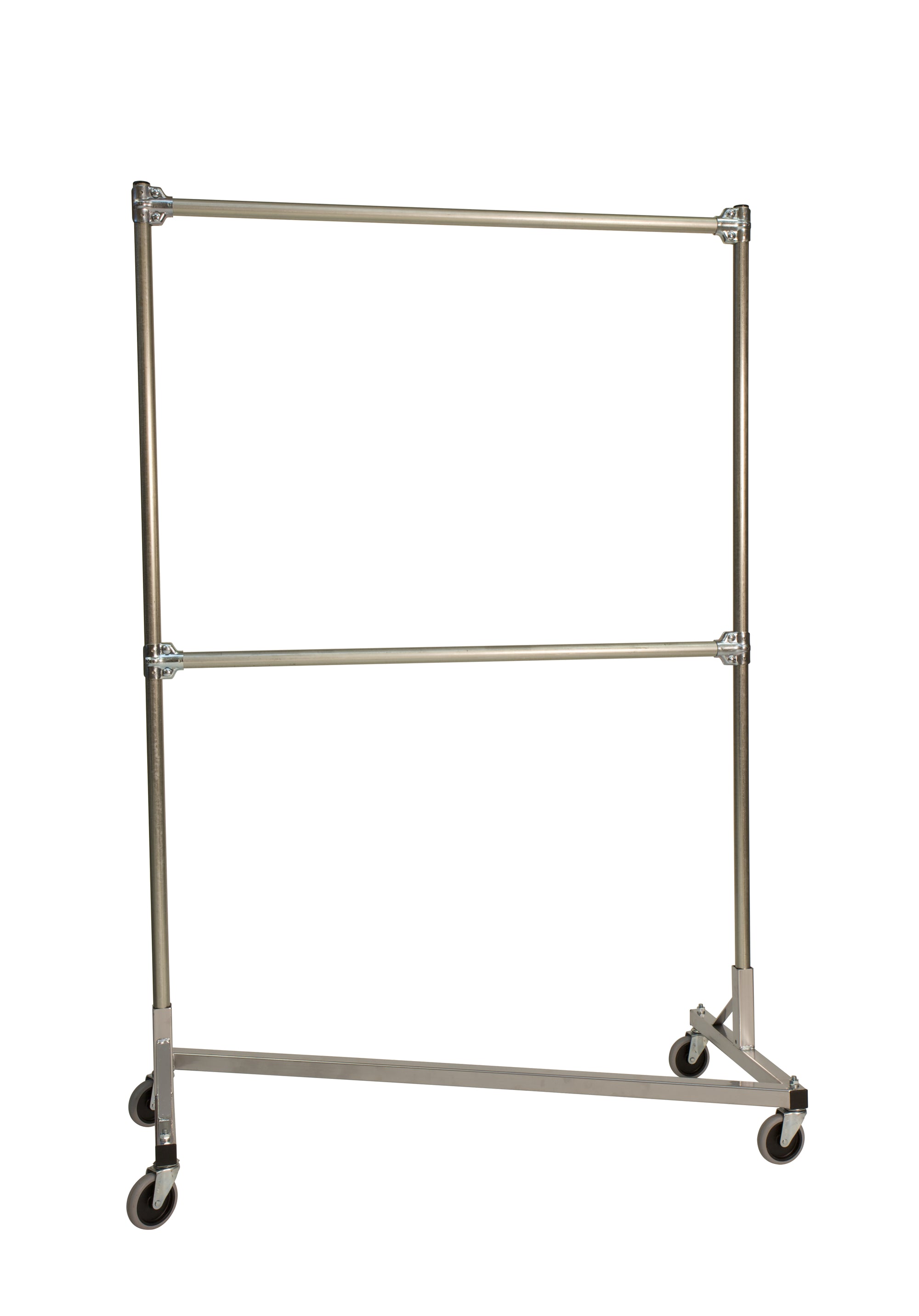 Quality Fabricators Heavy Duty Garment Z Rack Double Rail 4