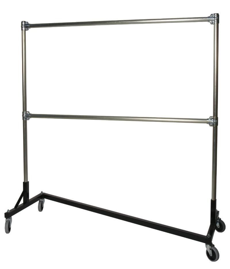 Heavy duty double rail clothing garment rack sale